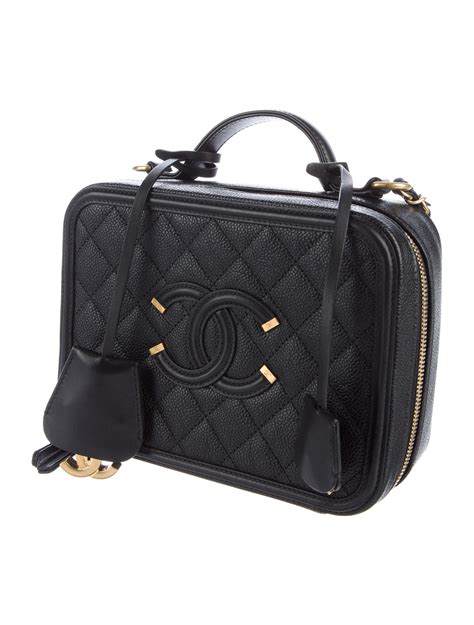 chanel filigree vanity case small|Chanel filigree vanity case medium.